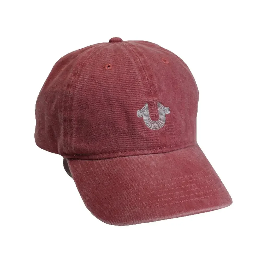 True Religion Snapback Adjustable Horseshoe Logo Faded Hat Cap